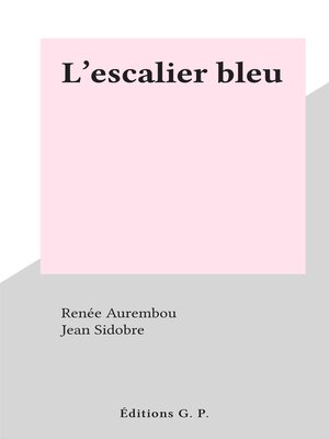 cover image of L'escalier bleu